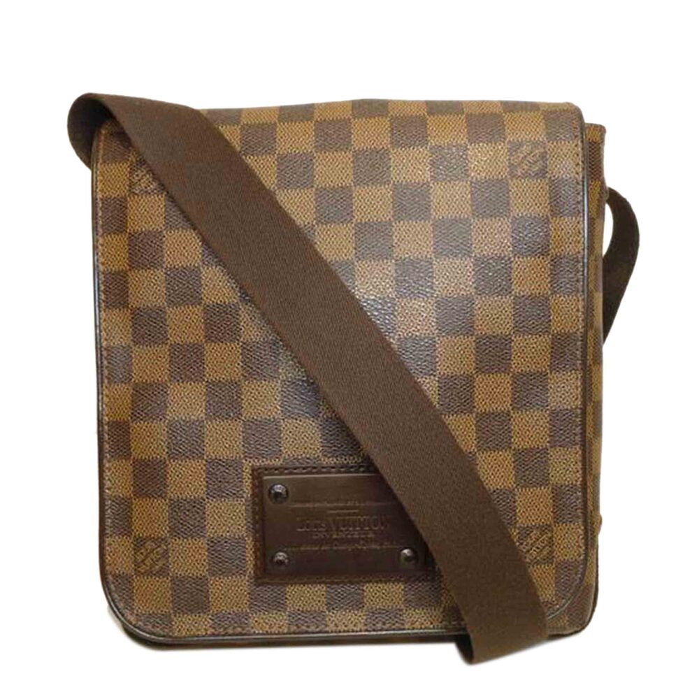 Louis Vuitton Brooklyn Damier Canvas Leather Ebene Brown
